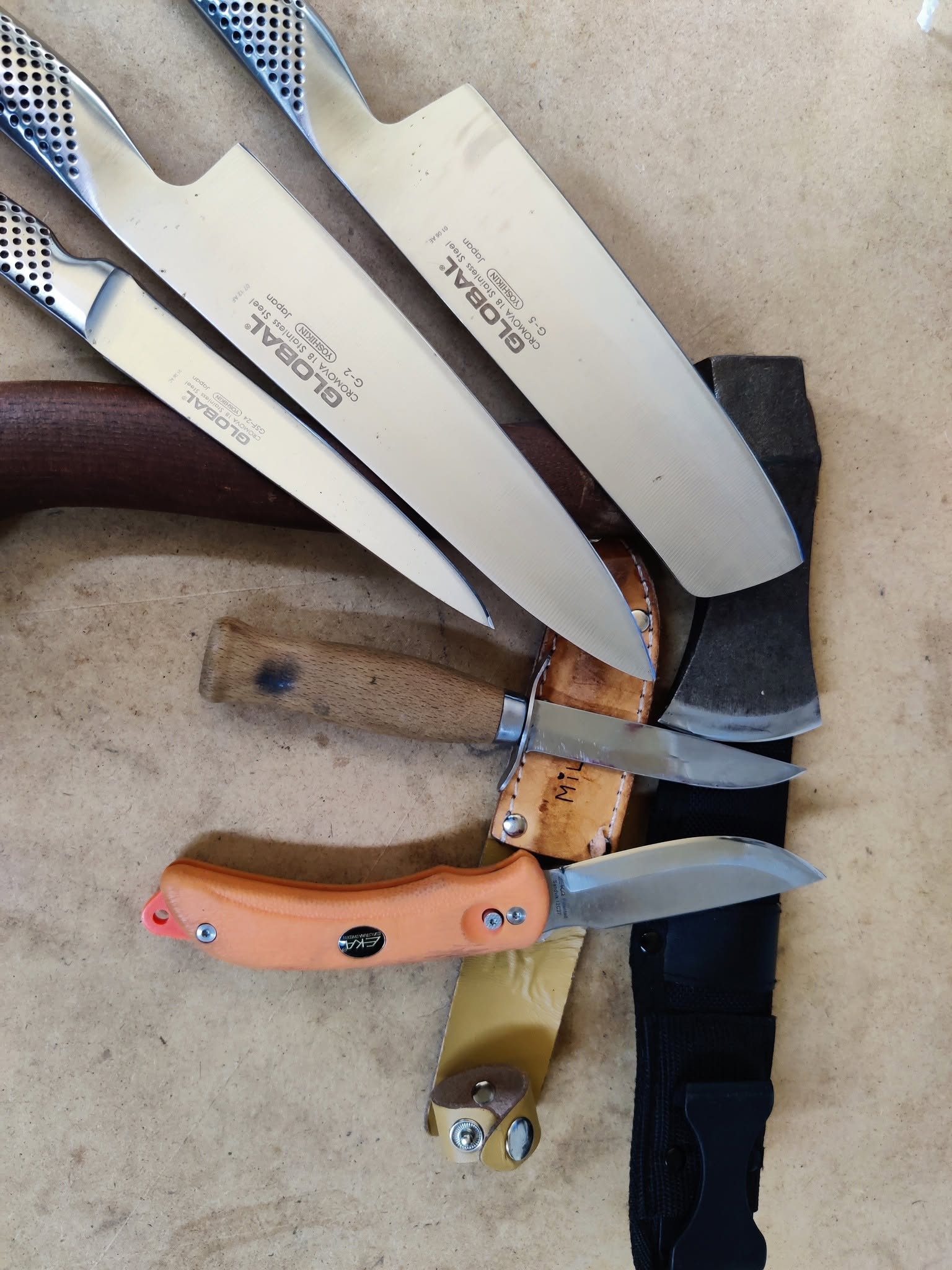 Knive til slibning hos Thy Slibning